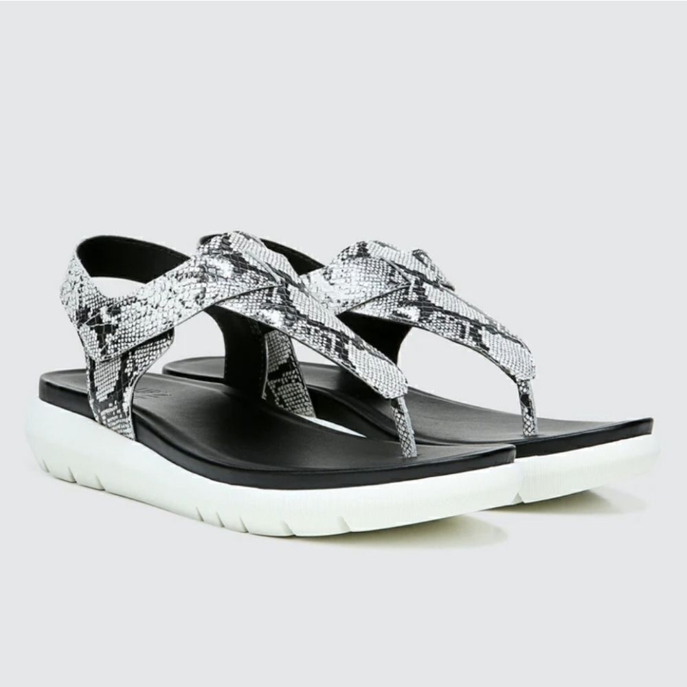 Naturalizer Lincoln Snakeskin‎ Embossed Leather Thong Adventure Comfort Sandals